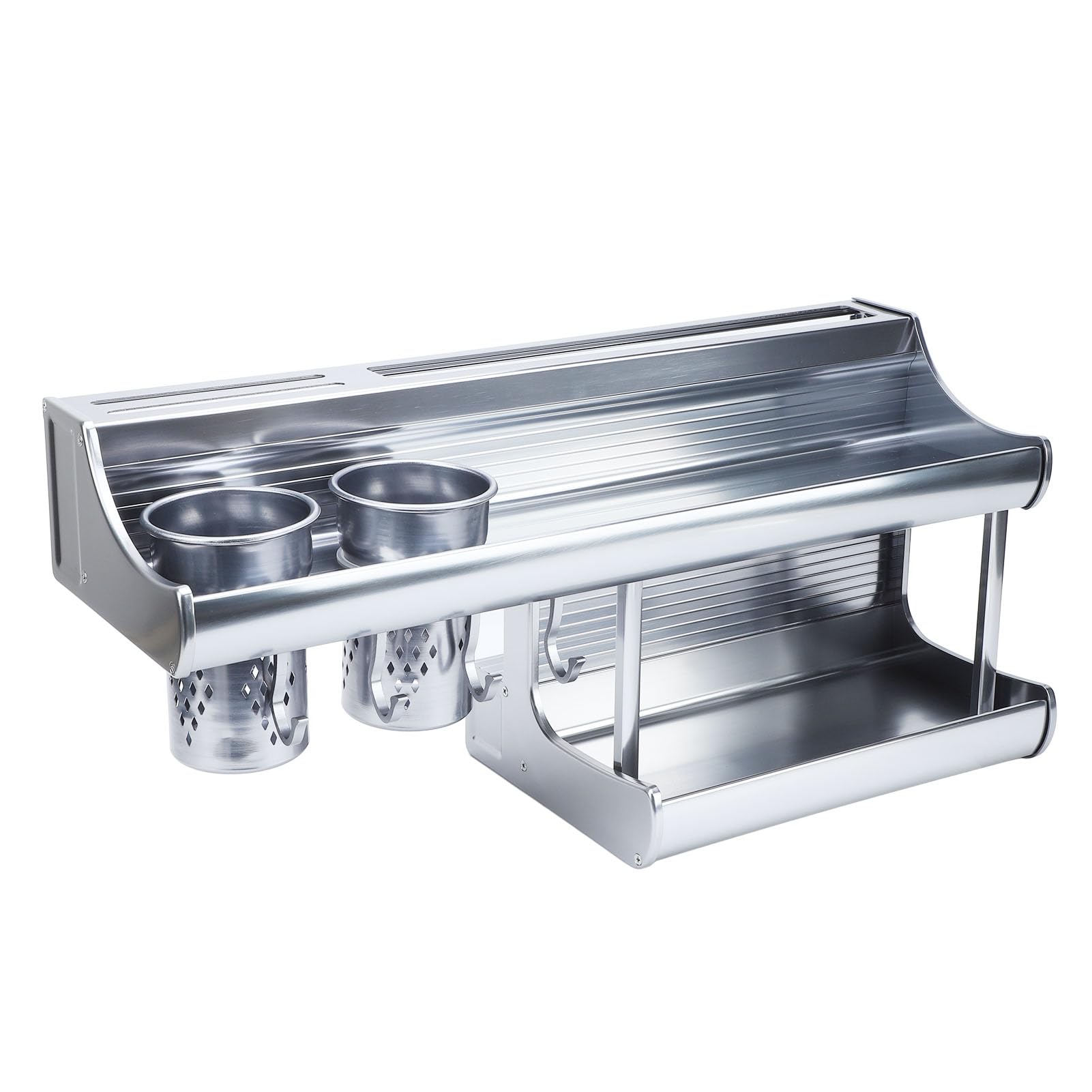 Support de Rangement Mural Moderne en Aluminium pour Baguettes et Ustensiles, pour une Organisation Efficace de la Cuisine