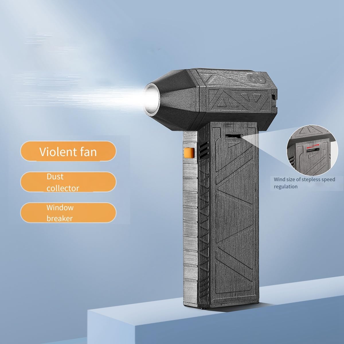 Sichuny Super Power Blower Mini-Ventilator 130.000 Min, 52+M/S Hochgeschwindigkeits-Kanalventilatoren, 8000 MAh Bürstenloser Motor, Industrieller Kanalventilator, Einfache Installation