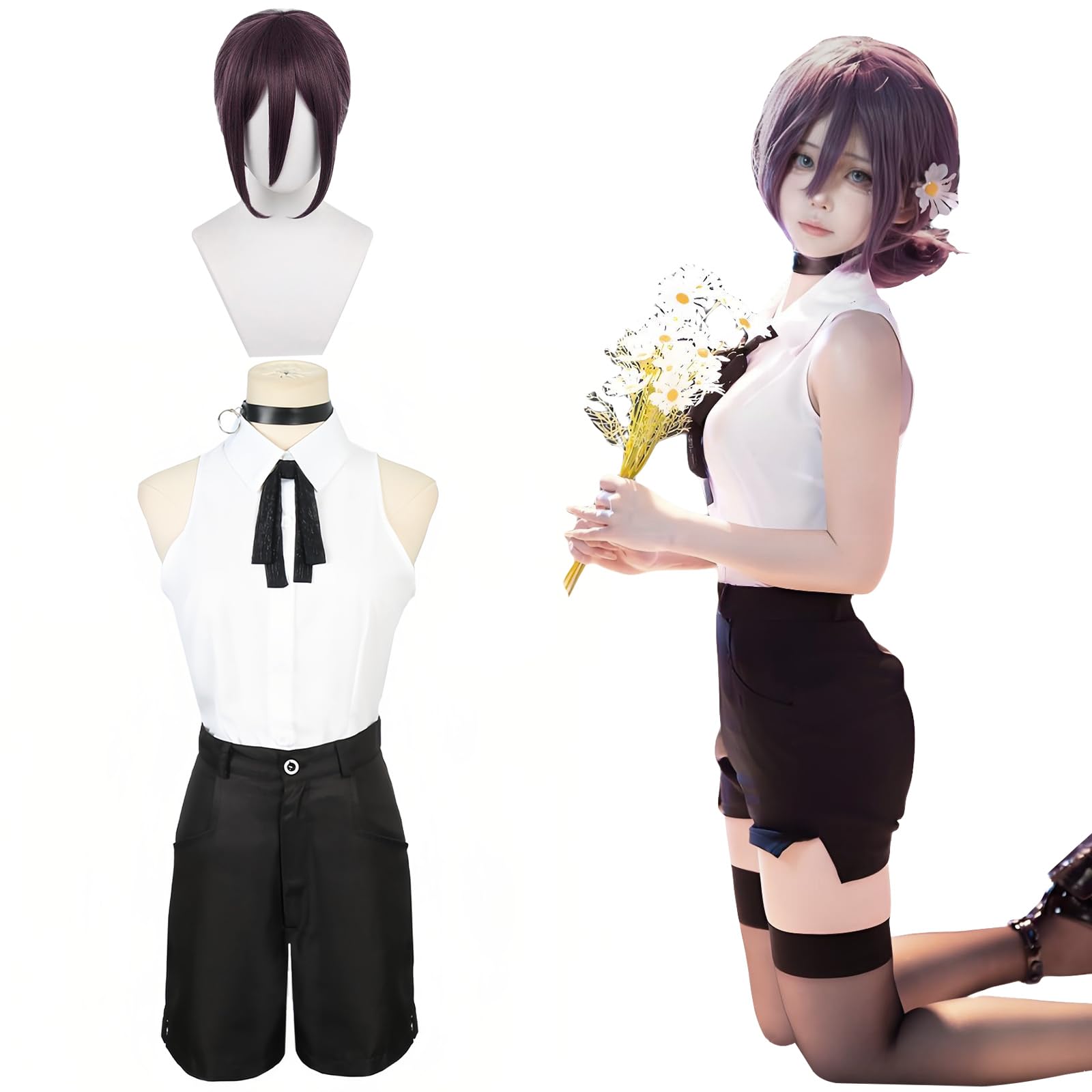 [神併良品] 東京公安対魔特異4課 コスプレ ウィッグ付き レゼ パワー マキマ デンジ 姫野 早川 アキ 三鷹アサ 東山コベニ 吉田ヒロフミ コスプレ衣装 アニメ 仮装 大人用 cosplay 文化祭 コスチューム ステージ服