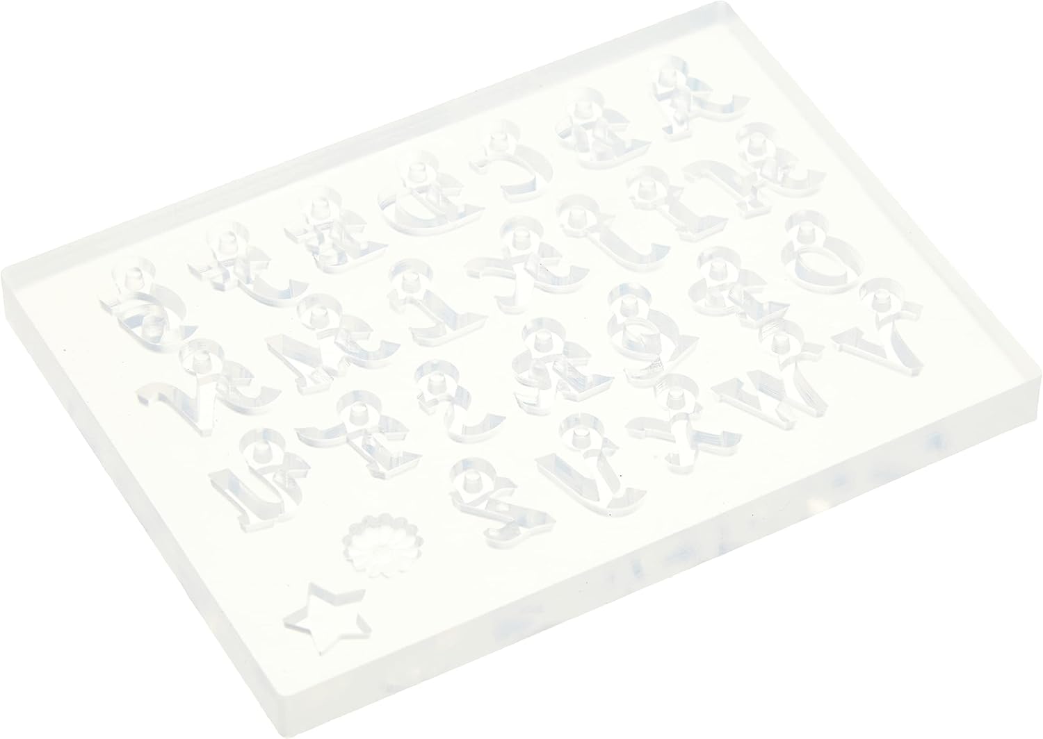 Miniature Alphabet Silicone Mold for UV Resin/Epoxy/Polymer Clay Crafts F-1807