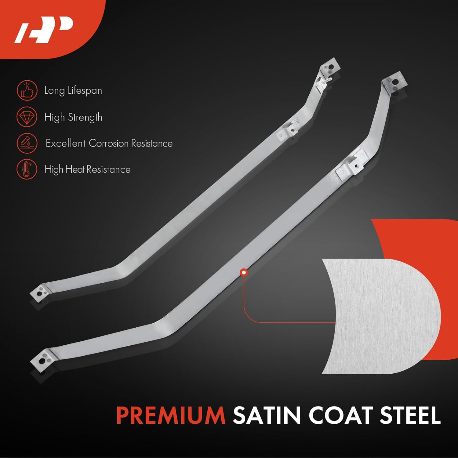 A-Premium Set of 2PCS Fuel Tank Straps Compatible with Lexus RX300 1999 2000, Replace# 7760148010, 7760248010