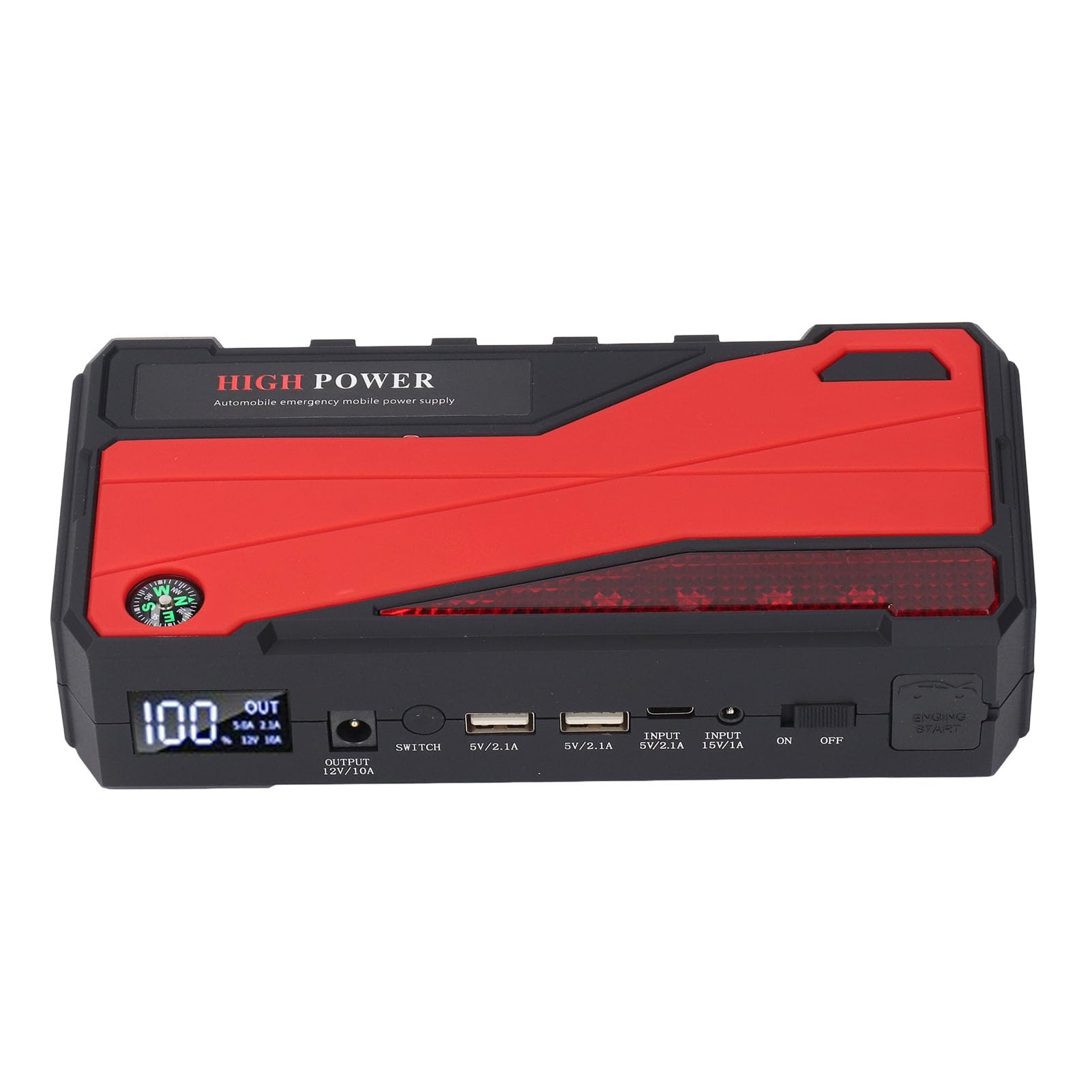 Rozrusznik Akumulatorów 1000A, 20000mAh Akumulator Litowy do 7L Gazowego 5,5L Silnika Derv, Latarka LED, Ochrona Bezpieczeństwa, Szybkie ładowanie USB3.0, Awaryjny Bank Zasilania