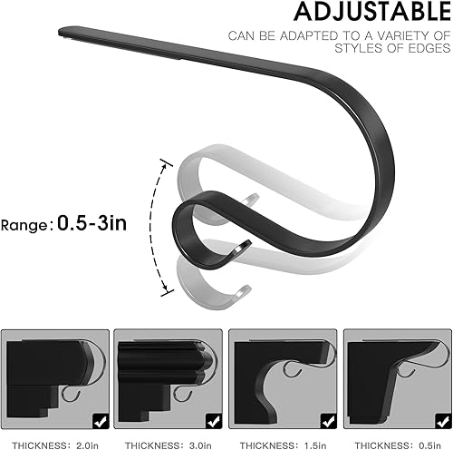 Miniatura 7 de Soportes para calcetines para manto, soporte antideslizante y ajustable para calcetines de Navidad, ganchos de metal para calcetines, suministros de