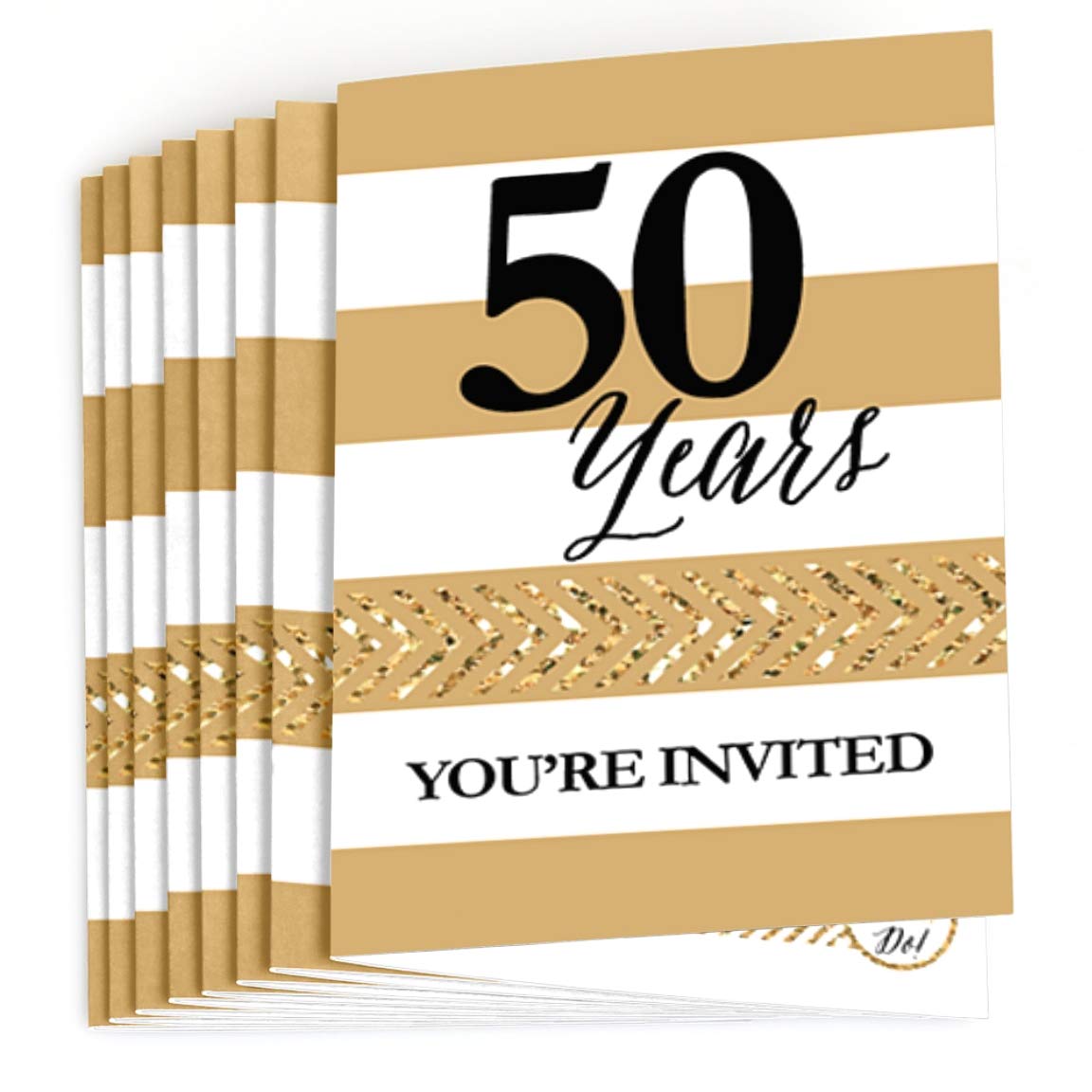 Big Dot of Happiness We Still Do - 50th Wedding Anniversary - Fill In Anniversary Party Invitations (8 count)