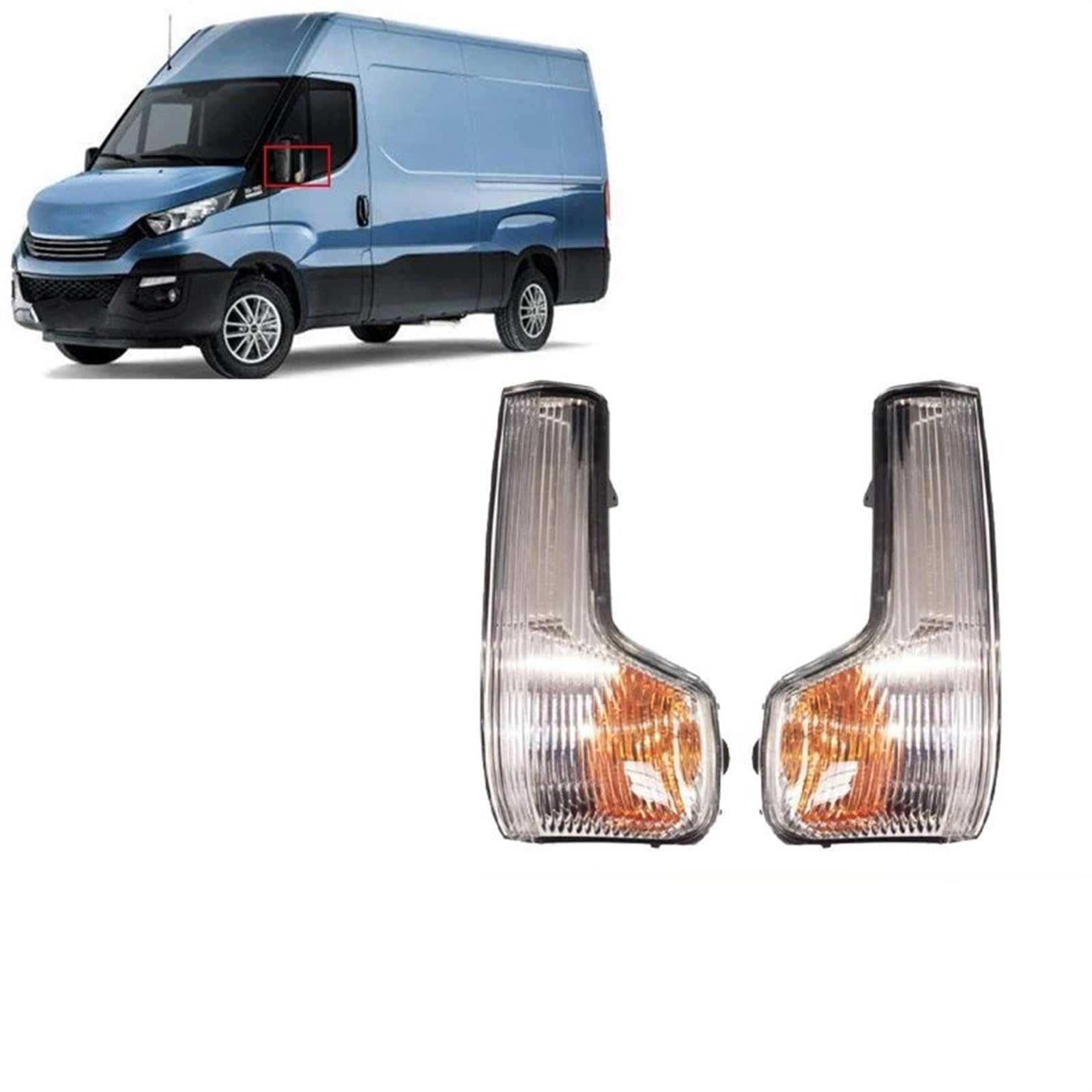 Boczne lusterko wsteczne kierunkowskaz do Iveco Daily 2015-2020 zintegrowane światło cofania.