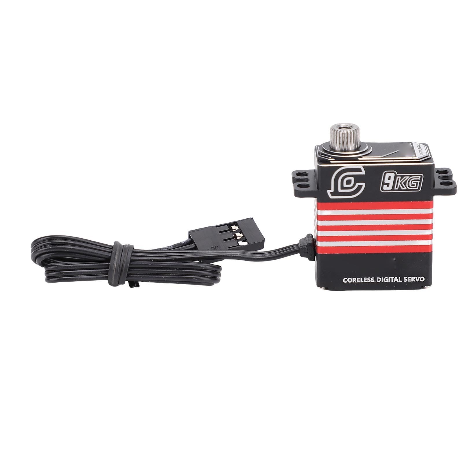 servo digital RC de 9 kg con brazo, resistente al agua IP66, de metal, repuesto para SCX10 III 1/18 Crawler. (Roja)