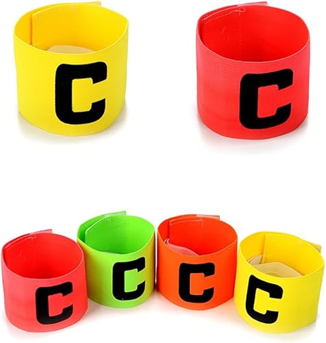 Miniatura 6 de Captain's Armband - Brazalete de fútbol y rugby para jóvenes y adultos, diseño anticaída, paquete de 6