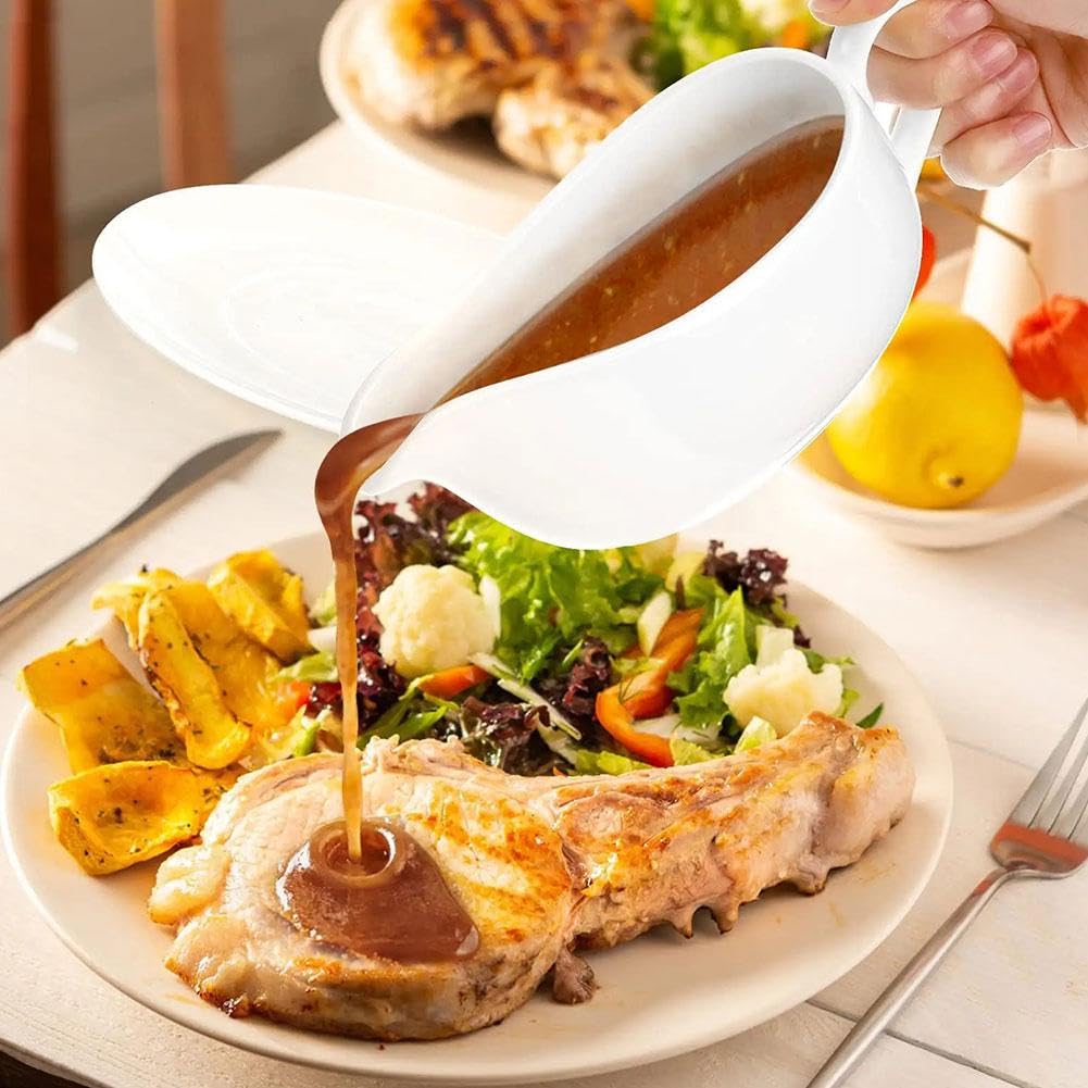 Salsiera In Porcellana Bianca Con Beccuccio Antigoccia E Piattino - Per Salse, Sughi, Condimenti E Latte - Foto 10