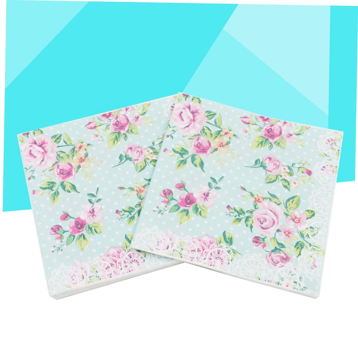 Servilletas 100 Piezas Servilletas De Almuerzo De Bebidas De Papel Floral Suministros De Fiesta Luau De Fiesta De Boda Flores y Plantas Impresión
