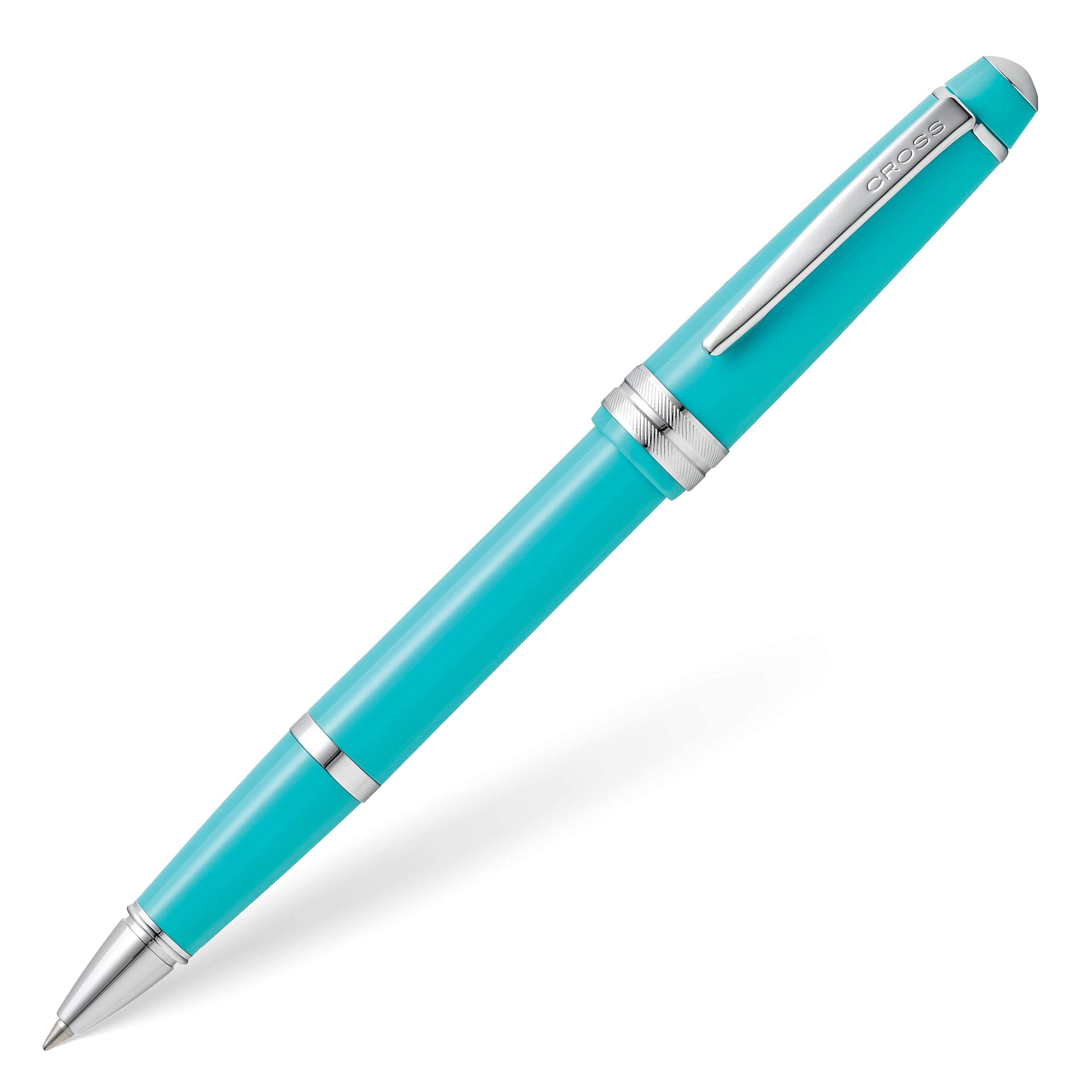 CROSS Bailey Light Polished Teal Resin Rollerball Pen INCL. Premium Gift Box - Refillable Medium Gel Ink Rollerball AT0745-6