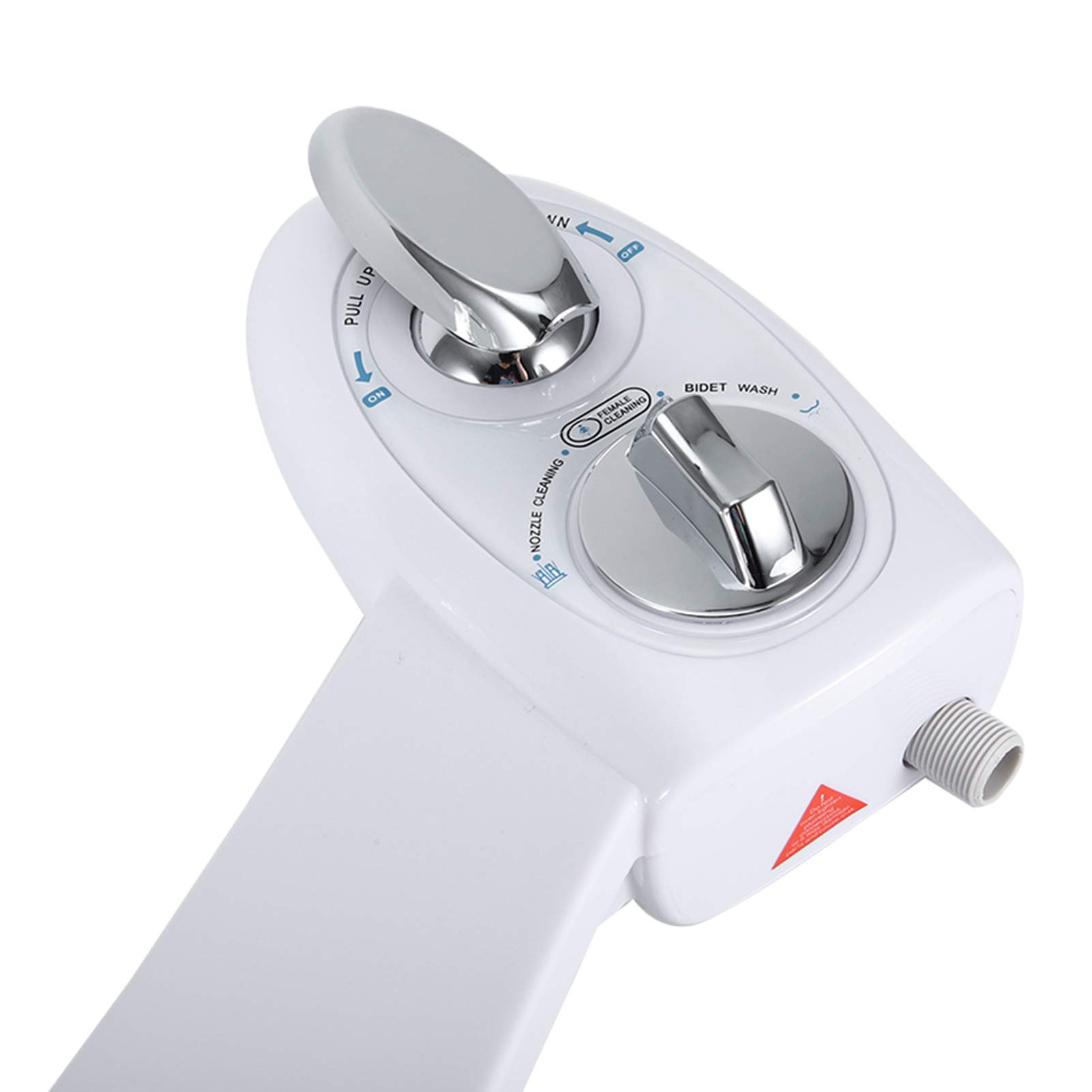 Nieelektryczny mechaniczny bidet Deska sedesowa Regulowana nasadka do natrysku świeżej wody z dyszą samoczyszczącą dla dorosłych Dzieci Seniorzy Ceramiczna biała rura ze stali