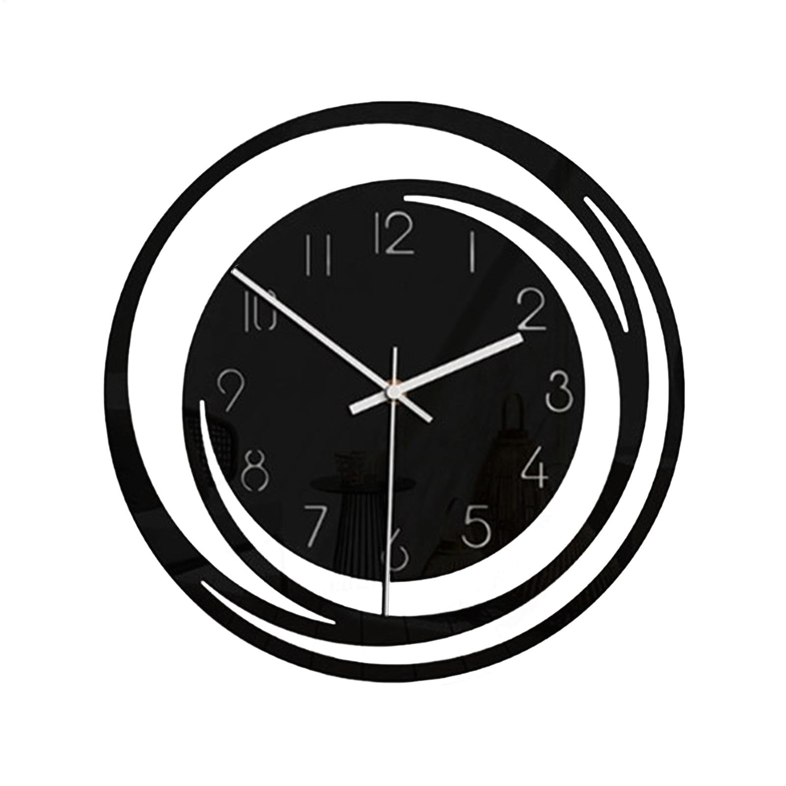 Horloge murale silencieuse sans tic-tac avec cadran acrylique facile à lire