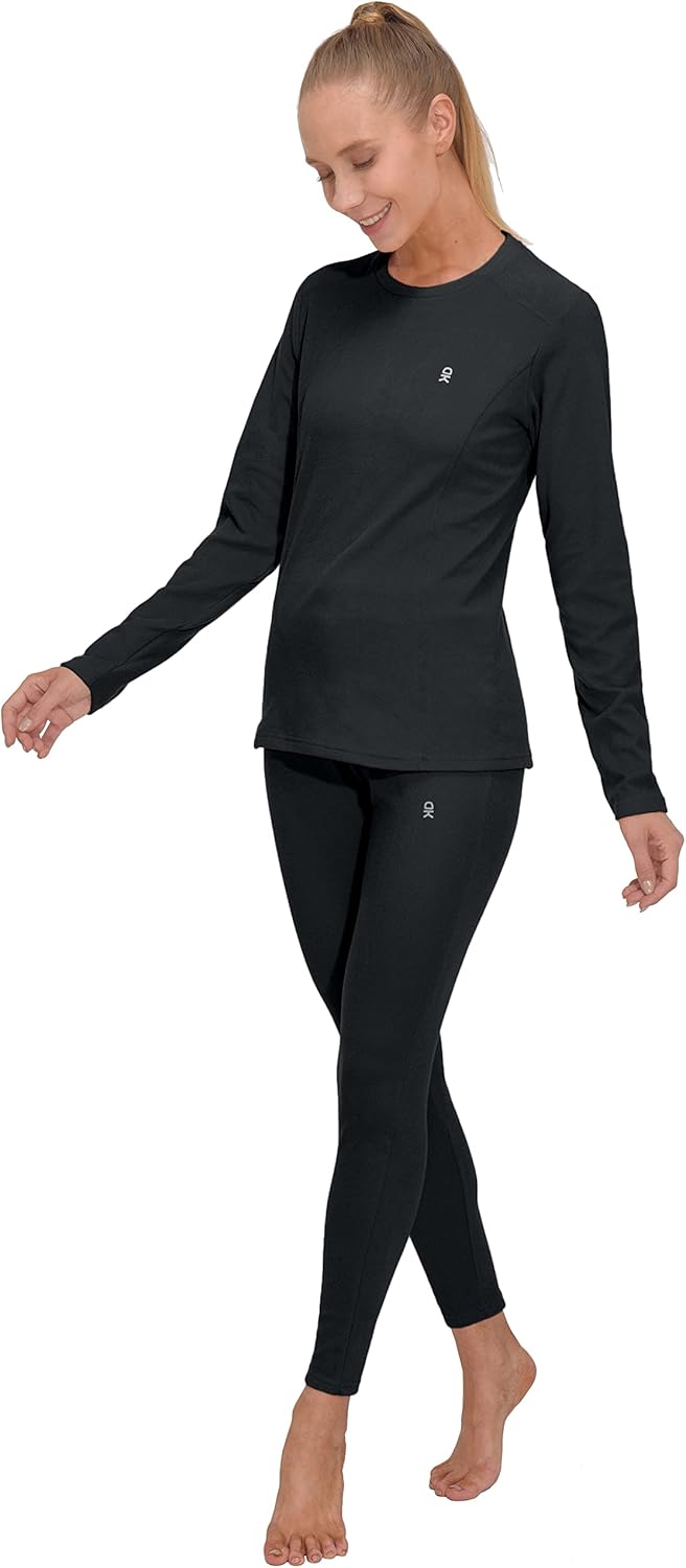 Little Donkey Andy Women's Fleece Lined Thermals Underwear Set Base Layer Long Johns Cold Weather Top Bottom - Image 2