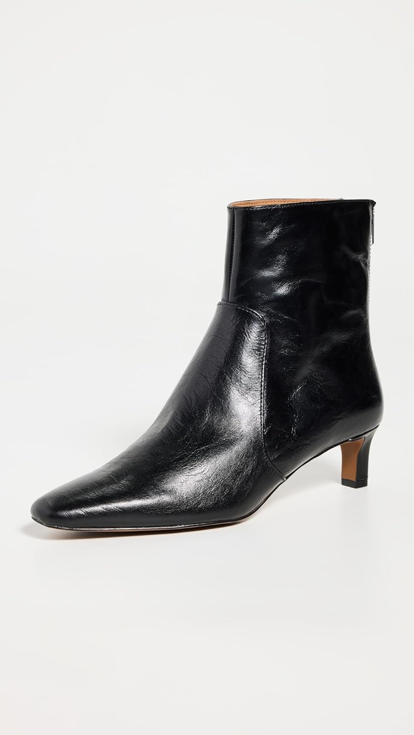 Madewell Women's The Dimes Kitten-Heel Boot in Crinkle Leather - Image 2