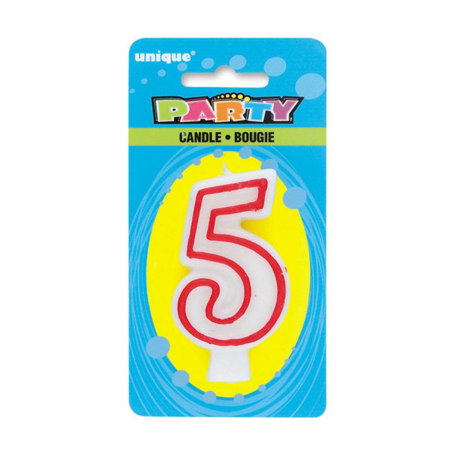 Unique Party 360-5 - Vela de Cumpleaños - Número 5