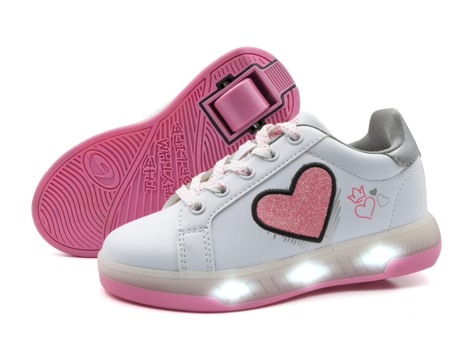 Breezy Rollers Zapatos Con Ruedas LED Para Niños y Niñas I Sistema de Clic Patentado I Zapatos Luminosos de Carretera Para Patines en Pocos Segundos
