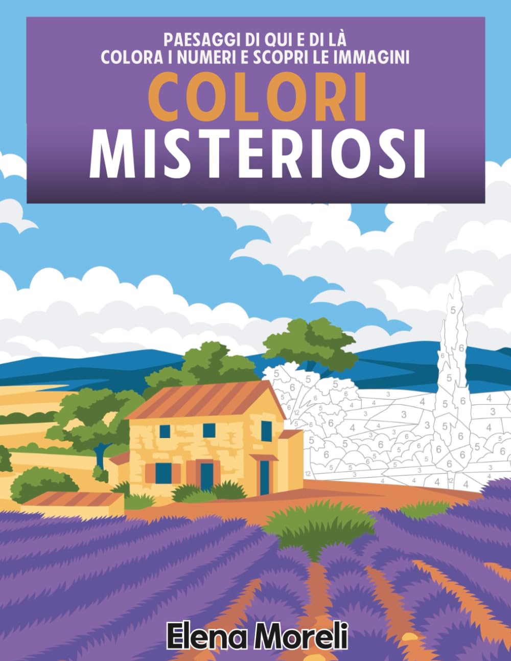 Colorare con i numeri – Paesaggi di qui e di là: Colori misteriosi, libro da colorare per adulti per rilassarsi, ideale per pennarelli