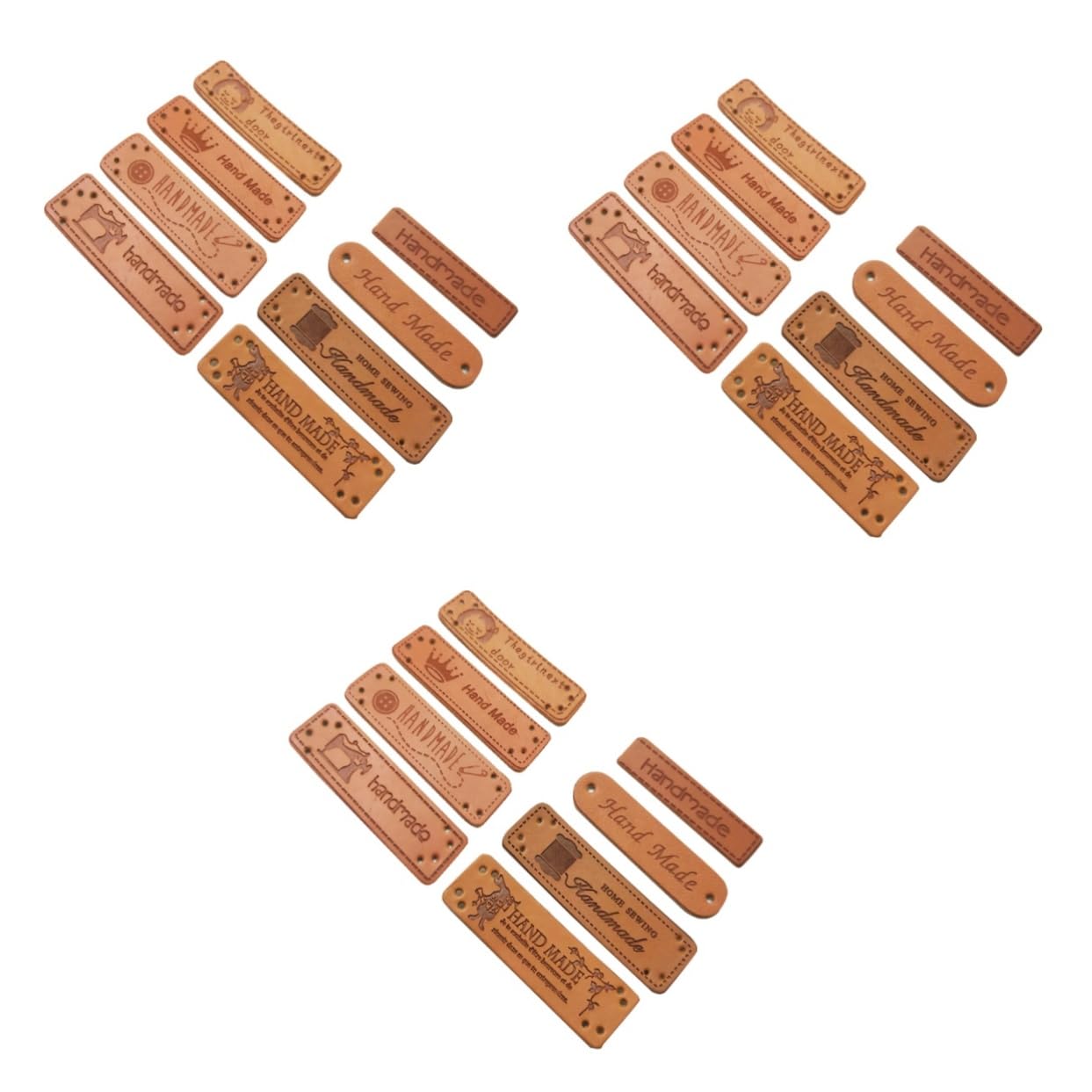 EXCEART 96piezas Etiquetas De Pu Vintage Para Bricolaje Orificios Etiquetas Para Ropa Sombreros y Accesorios De Manualidades Aleatorio