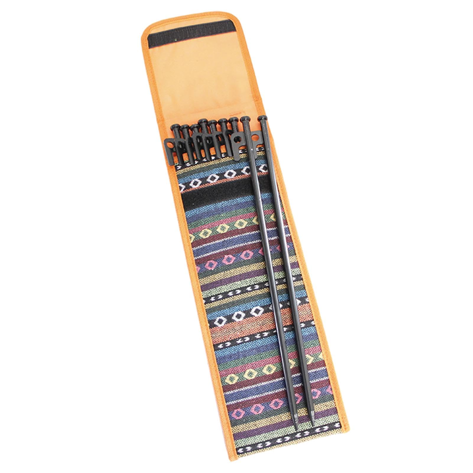Ensemble de piquets de tente – Sac de rangement pour piquets de sol | crochets | Sac de rangement pour piquets de tente de camping en plein air, sac de rangement robuste pour piquets de tente de