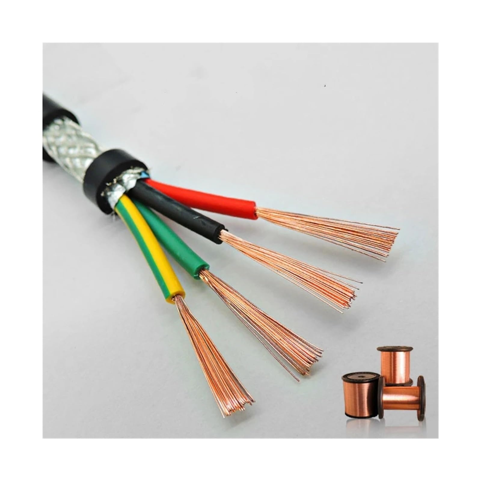 Cavo di segnale schermato multicore RVVP da 5 m, 16/20/24/30 conduttori | Filo di rame puro, cavo di controllo anti-interferenza 18/20 AWG(16 Cores 18AWG)