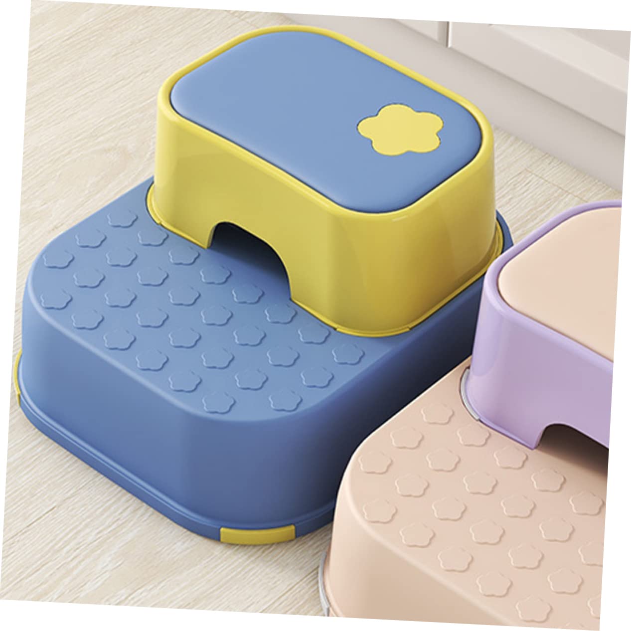 POPETPOP Infantil Antideslizante de Doble Escalón para Baño y Cocina Escalera de Seguridad para Cambiar Zapatos y Uso Hogar Diseño y Ligero