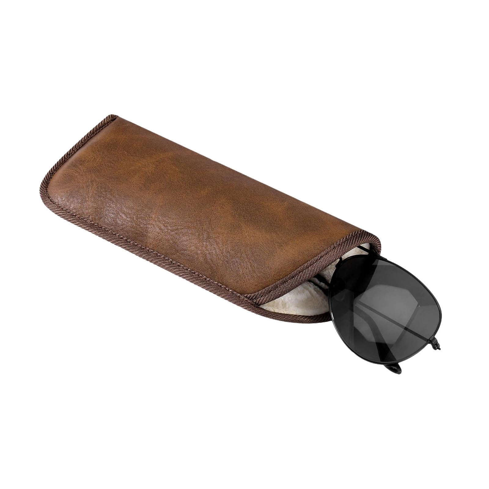 Tsophreniq Stylish Crush Proof Eyeglass Storage Compact Water Resistant PU for Travel Daily Waterproof Compact Eyeglass Holder