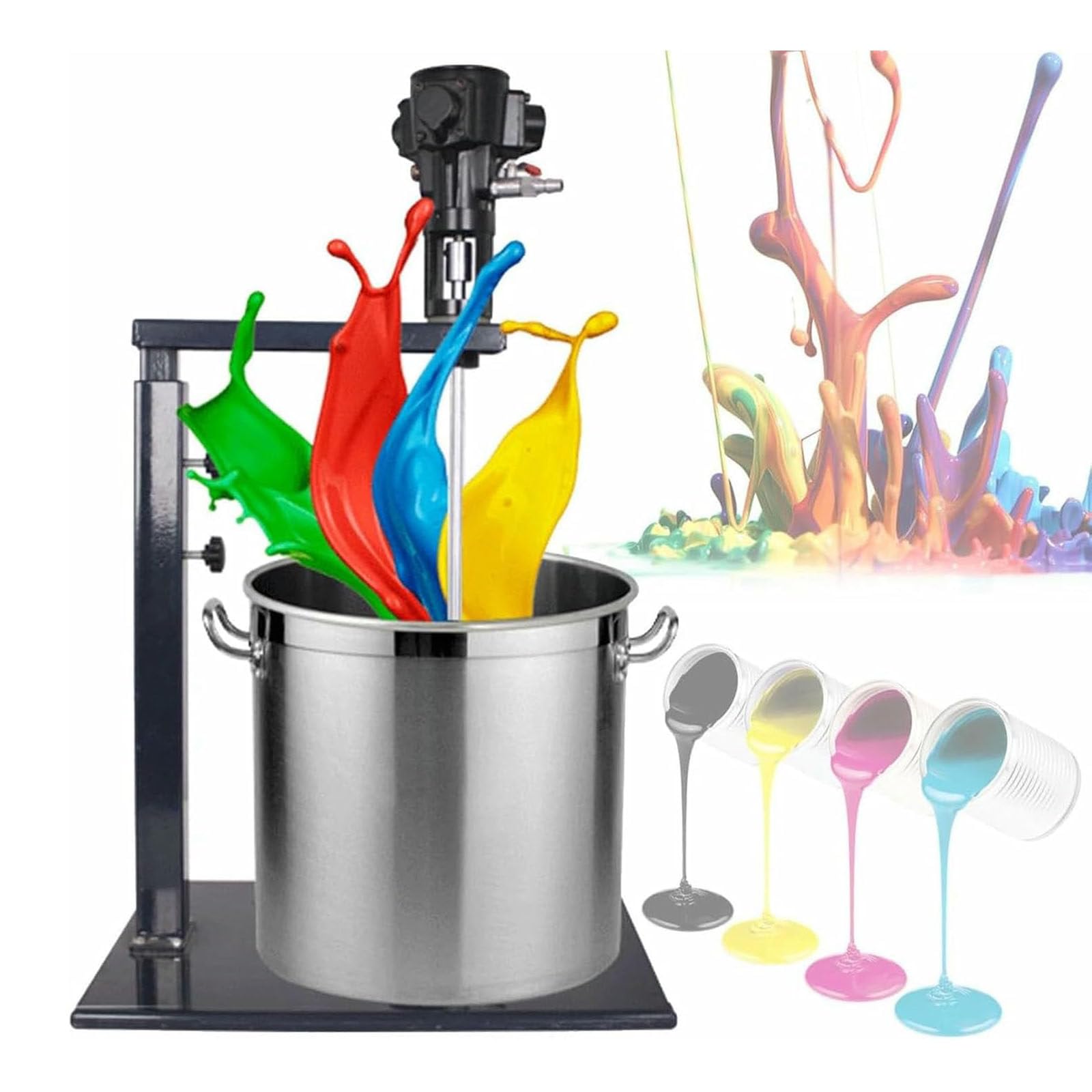 YXYLJOZ Pneumatic Paint Mixer 5 Gal Air Agitator Blender Stirrer Adjustable Speed and Height for Ink Mixing Machine
