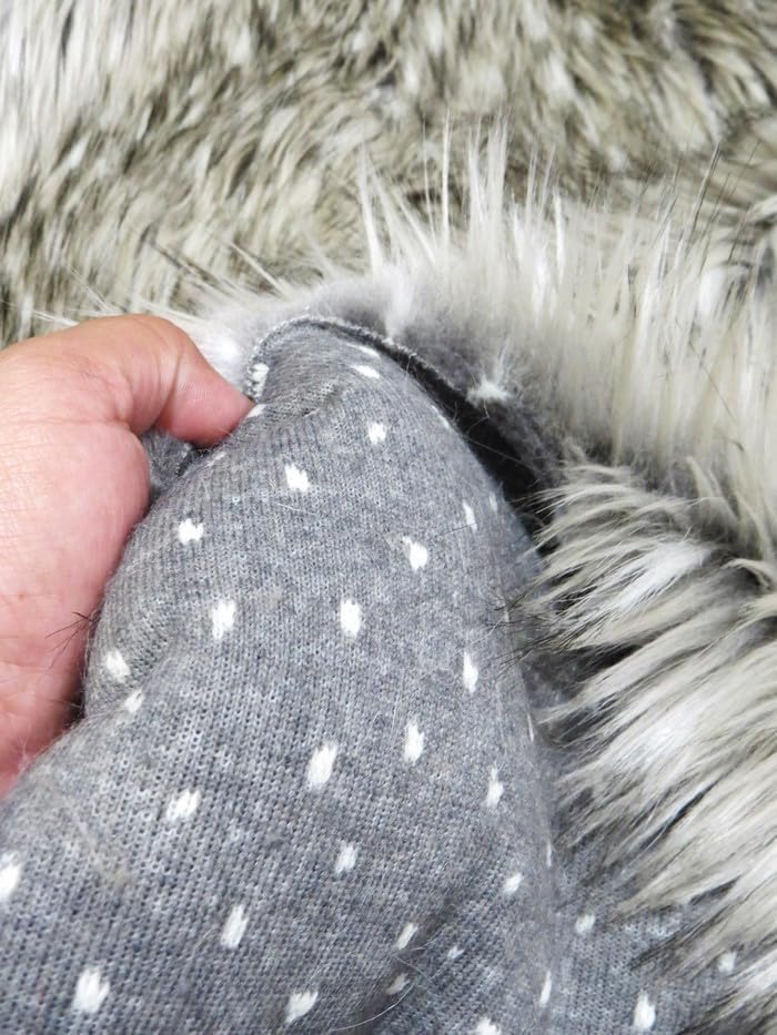 Ecoshag™ Faux Fake Fur Animal Short/Long Pile Coat Costume Fabric (Wolf Series 2) Sold by The Yard DIY Scarfs Rugs Accessories Fashion (Gray Wolf)