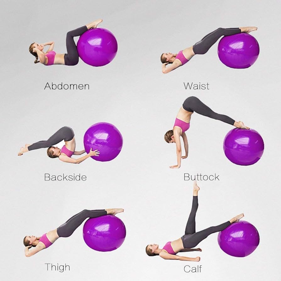 Buy Exercise Ball - Fitness Ball for Home, Office, Stability Ball & Balance Ball, Multifunctionality Relieve Back Pain,for Abs, Pregnancy Ball with Hand Pump, Ideal for Men & Women Online at Low