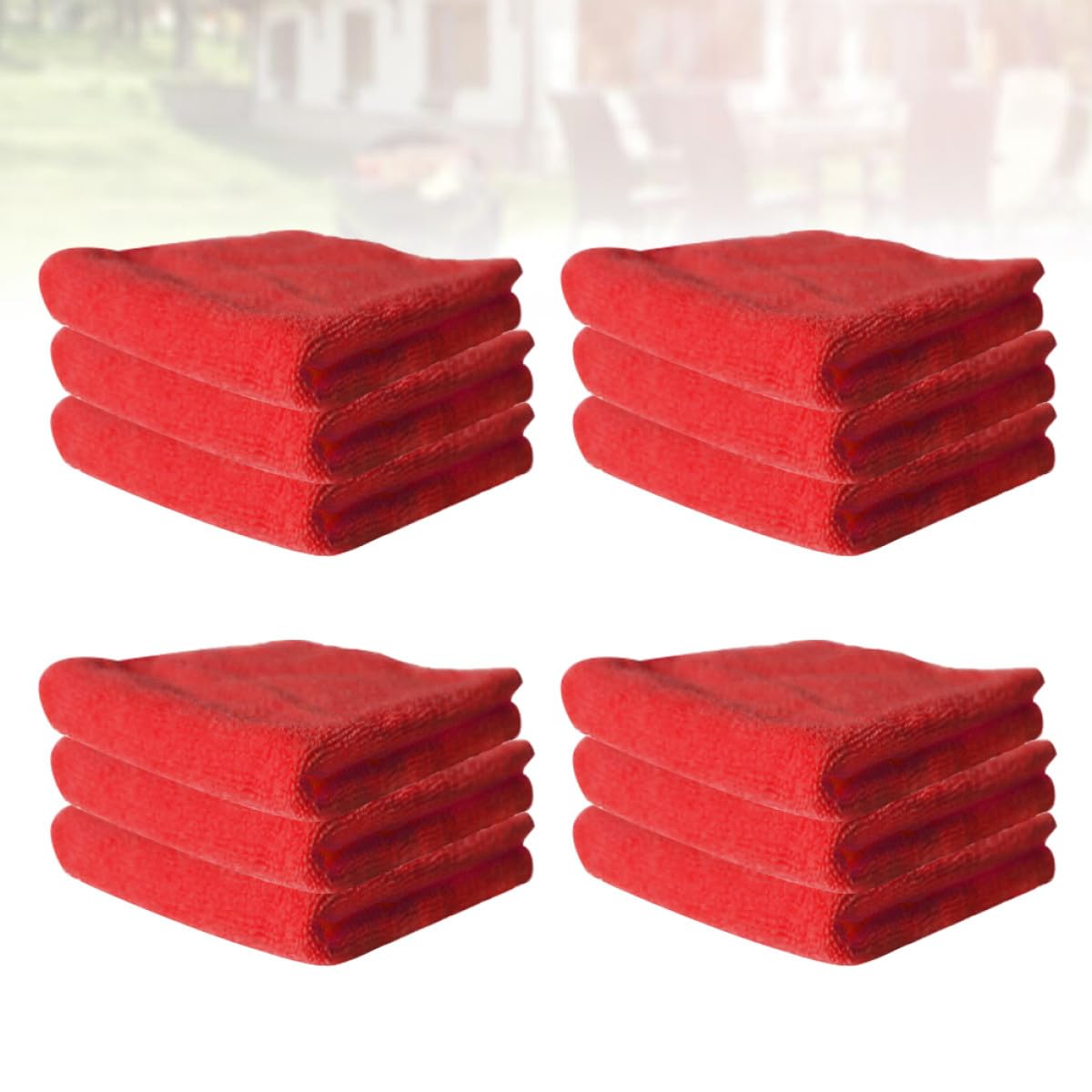 Paños de Microfibra para Cocina 12 Unidades 30x30 Cm Rojo, Toallas de Limpieza Antiadherentes y Alta Absorción de Aceite para Hogar y Limpieza Reutilizable