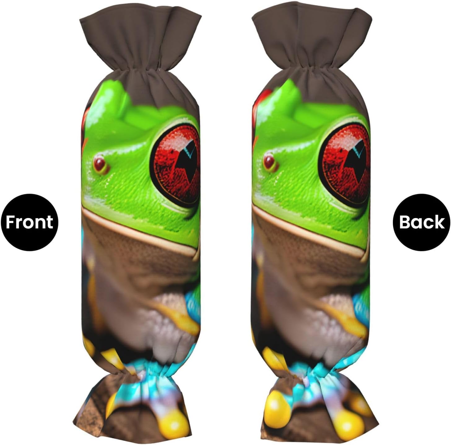 Red Eyes Tree Frogs Print Candy Cylindrical Comfortable Pillow Throw Pillows Home Decor Easy Maintenance