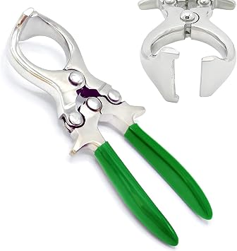 Green PVC Grip Castration Plier, Burdizzo Style, Stainless Steel 9 Inches Length By AAProTools - Veterinary Instruments - Livestock Lamb Cattle Goat Emasculator Banding