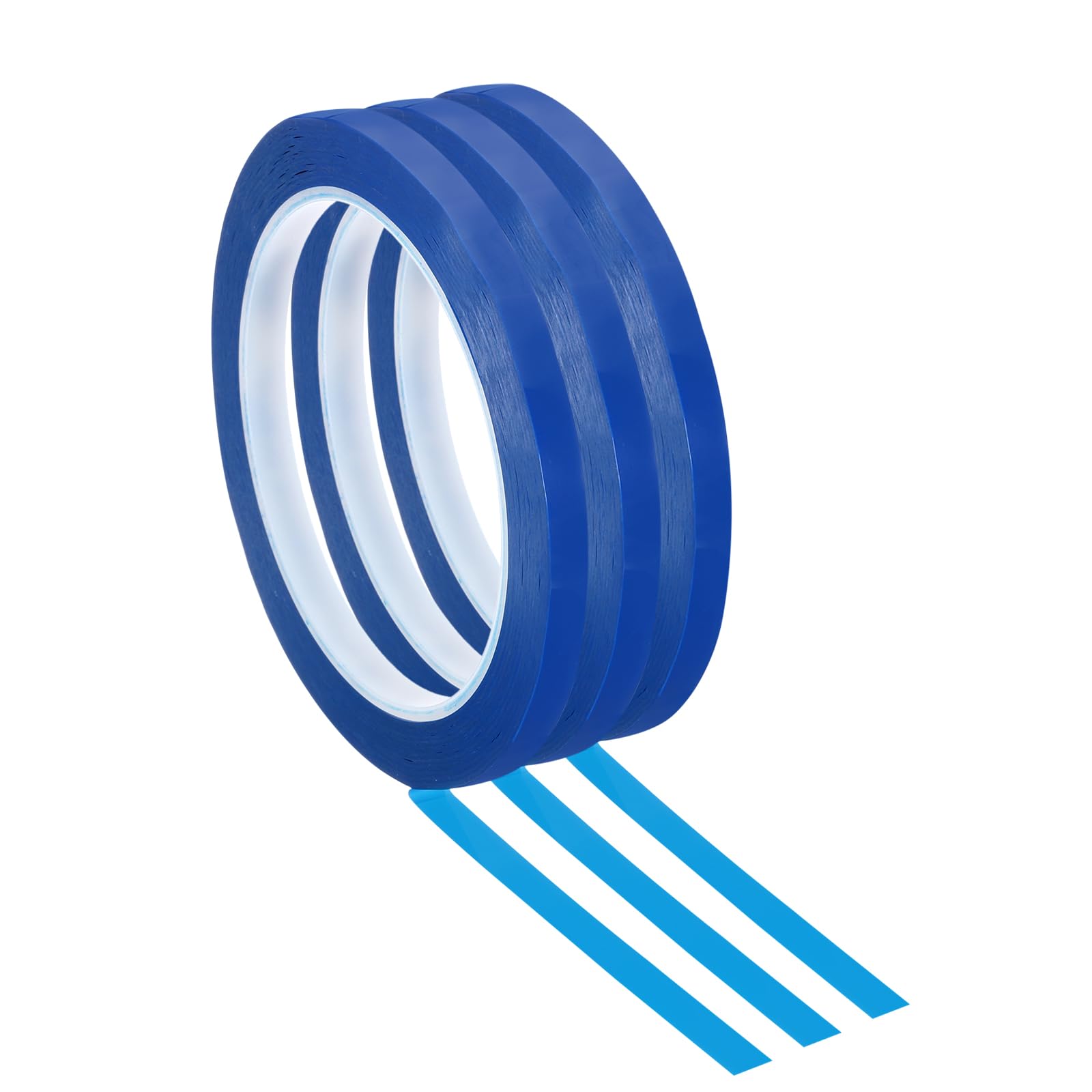 PATIKIL 3 Pack Whiteboard Tape, 7mm 1/4" Width Art Tape Dry Erase Board Pinstripe Thin Tape for Graphic Chart Grid Drafting Electrical Marking, Blue