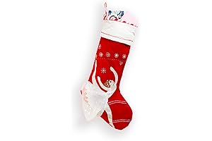 Quilted Christmas Stocking with Ballerina Embroidery - Holiday Cheer