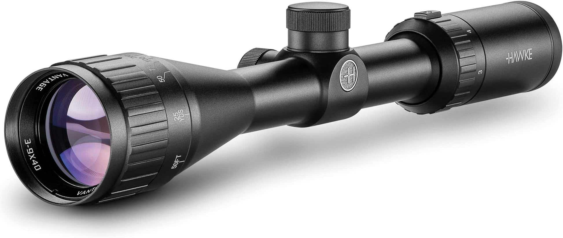 HAWKE Vantage 3-9x40 Riflescope - 1" Mono-Tube Shockproof Waterproof Fogproof Hunting Scope with Fast Focus Eyebell & Capped Low-Profile Resettable Turrets