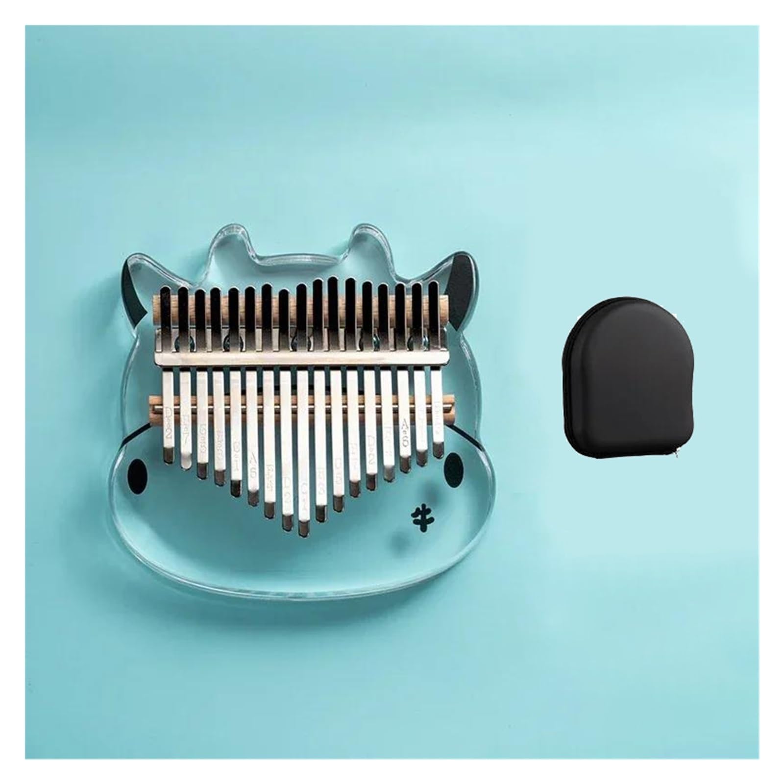 17 Kluczowa Dekoracja Kalimba Profesjonalna Mini Drewniana Żywica Mini Naklejka Dekoracyjna Muzyka Na Klawiaturę Piyano Fortepian Profesjonalny Instrument(Style 3)