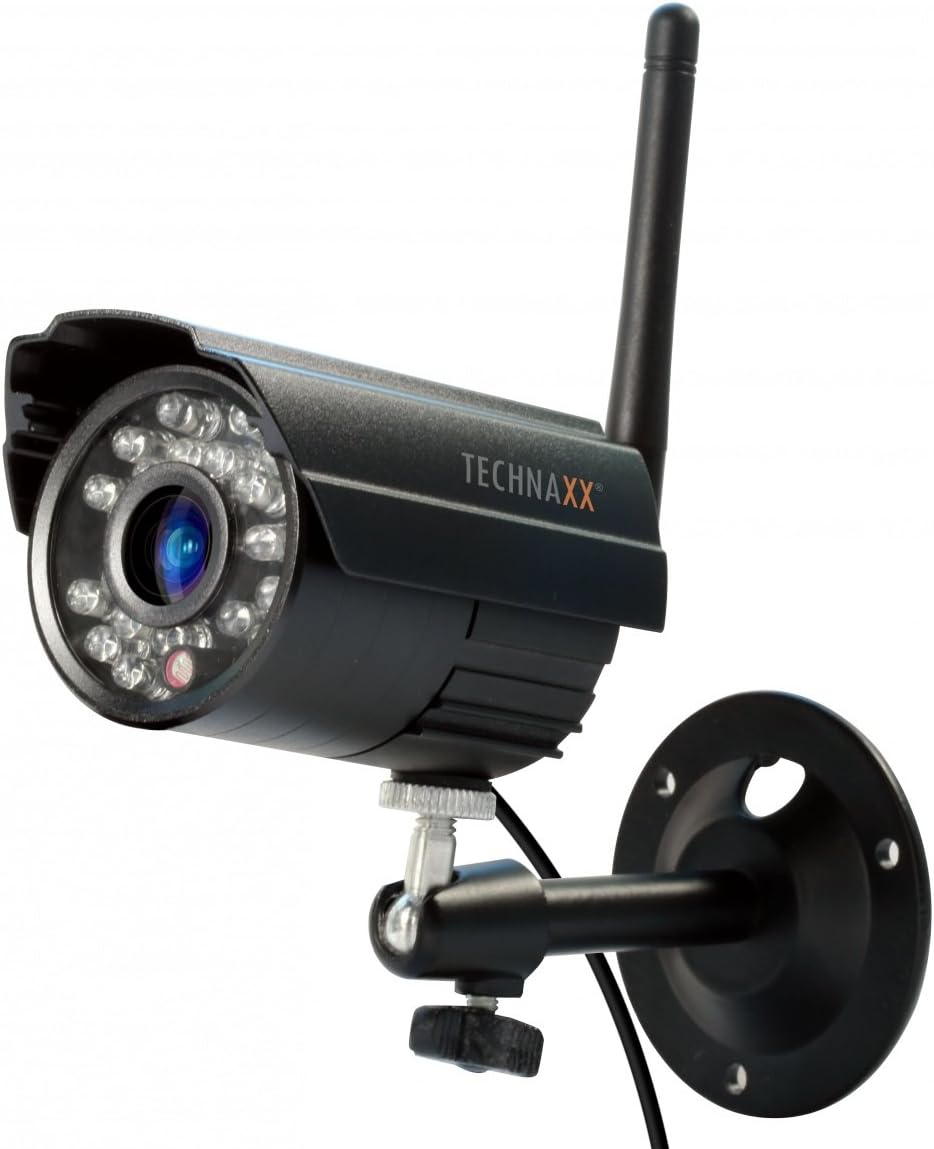 Technaxx4453 Germany Security Surveillance Outdoor Camera Set Wireless Plug & Play Transmission LCD 7 inch Monitor PIR Day & Night Vision Build-in Microphone TX-28