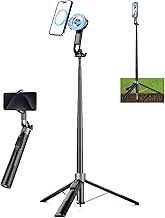 Victiv Magnétique Trépied Smartphone, 178cm Trépied Téléphone avec Piquet- Plus Stable pour iPhone 16/15/14/13 Pro Max Mag-Safe, Perche Selfie avec Télécommande & Anneau Magnétique pour Samsung Huawei