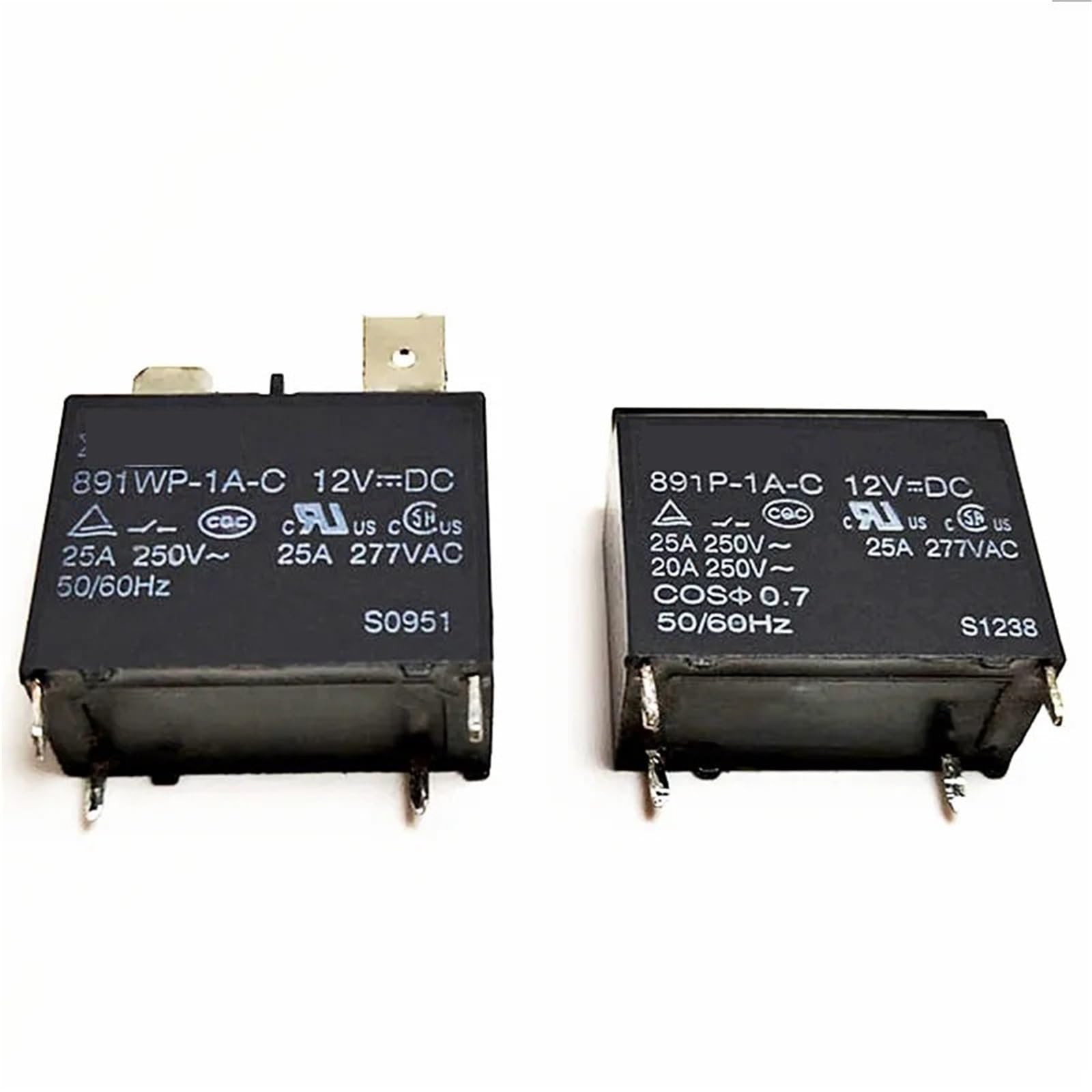 NWPNLXEA 1Pcs 891P-1A-C 891P-1A-C-12VDC 891P-1A-C-DC12V 891P-1A-C-24VDC 891P-1A-C-DC24V 4PINS 25A 12VDC 24VDC Power Relay(12V)