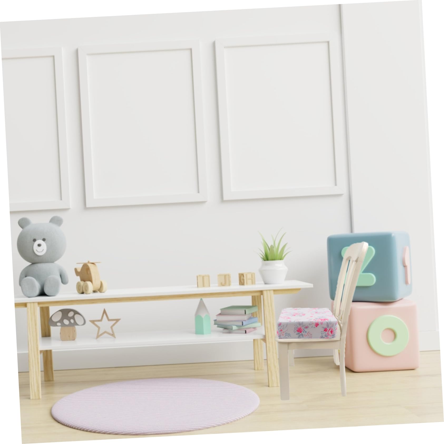 POPETPOP Cojín Elevador para Silla Infantil Diseño de Doble Correa, Material de Poliéster y Esponja, Lavable a Máquina, Ideal la Comida en Restaurantes