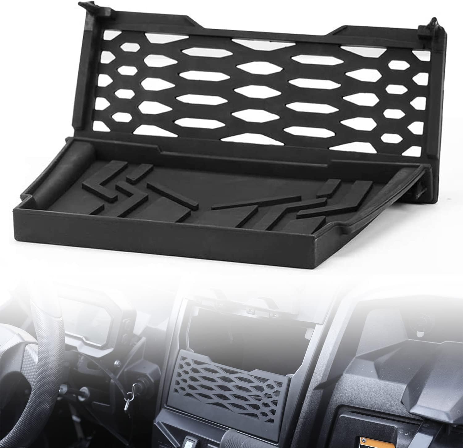 HAKA TOUGH Teryx Under Dash Net for Kawasaki Krx 1000 Accessories 2020-2023, Anti-Slip Tray Dashboard Storage Mesh Net for 2020 2021 2022 2023 Kawasaki Teryx KRX 1000 (Replace OEM # 99994-1340)