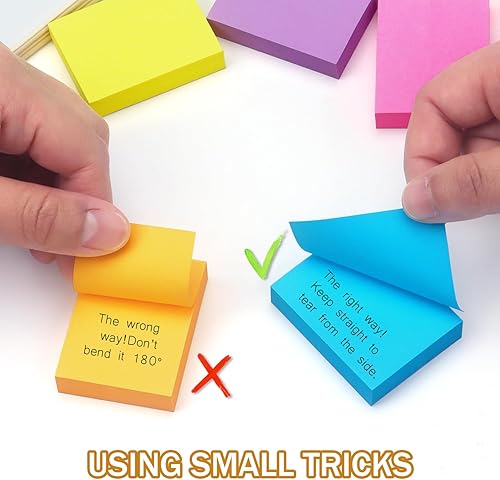 Miniatura 5 de Notas adhesivas de 15 x 2 pulgadas almohadillas autoadhesivas de colores brillantes 8 blocs por paquete 100 hojasbloc en total 800 hojas