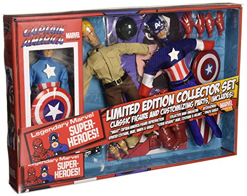 Diamond Select Toys Marvel Retro Captain America Action Figure Set, 8