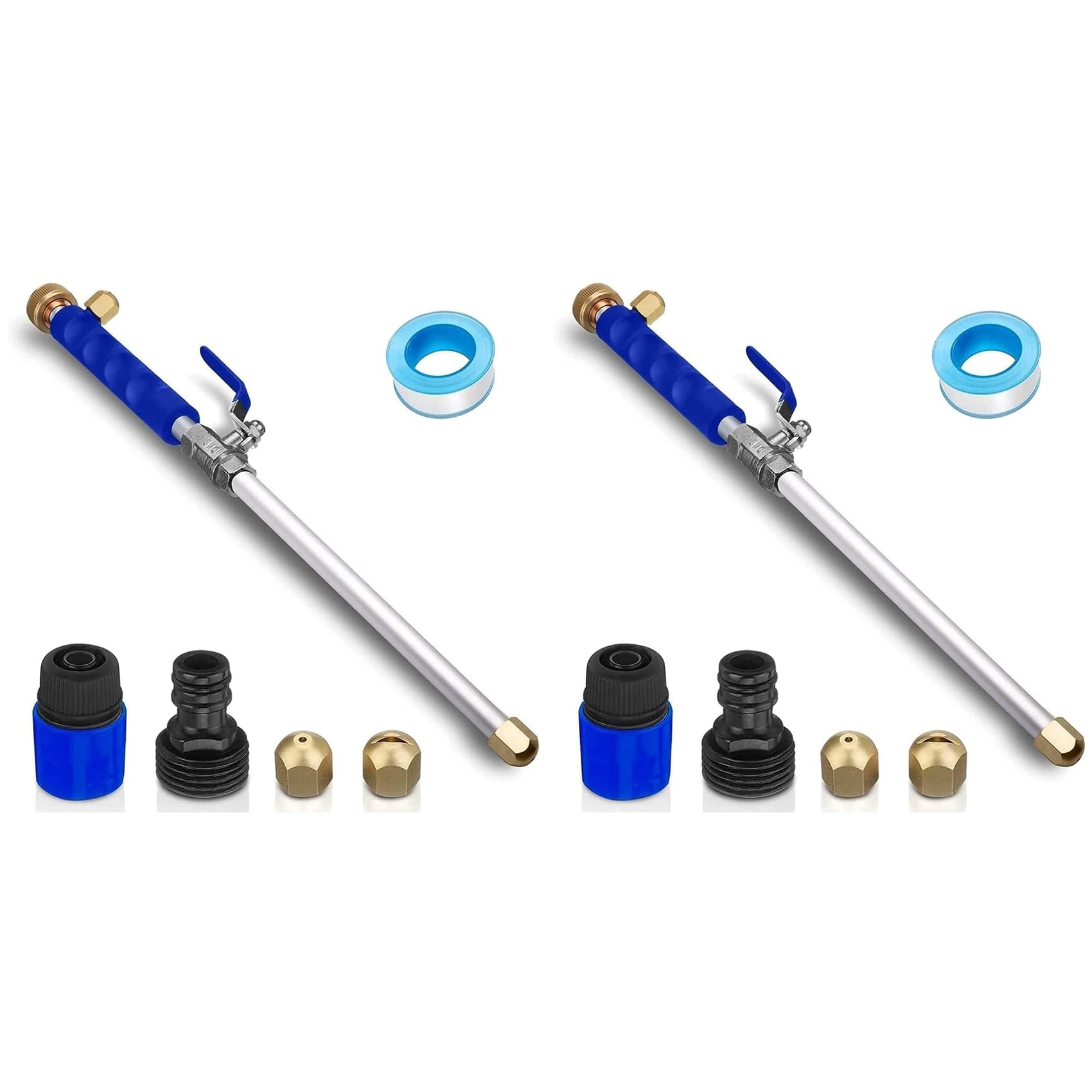 Jnchdghwa 2X Hydro Jet Washer High Pressure Power Washer Wand Water Hose with 4 Hose Nozzle Auto Watering Sprayer