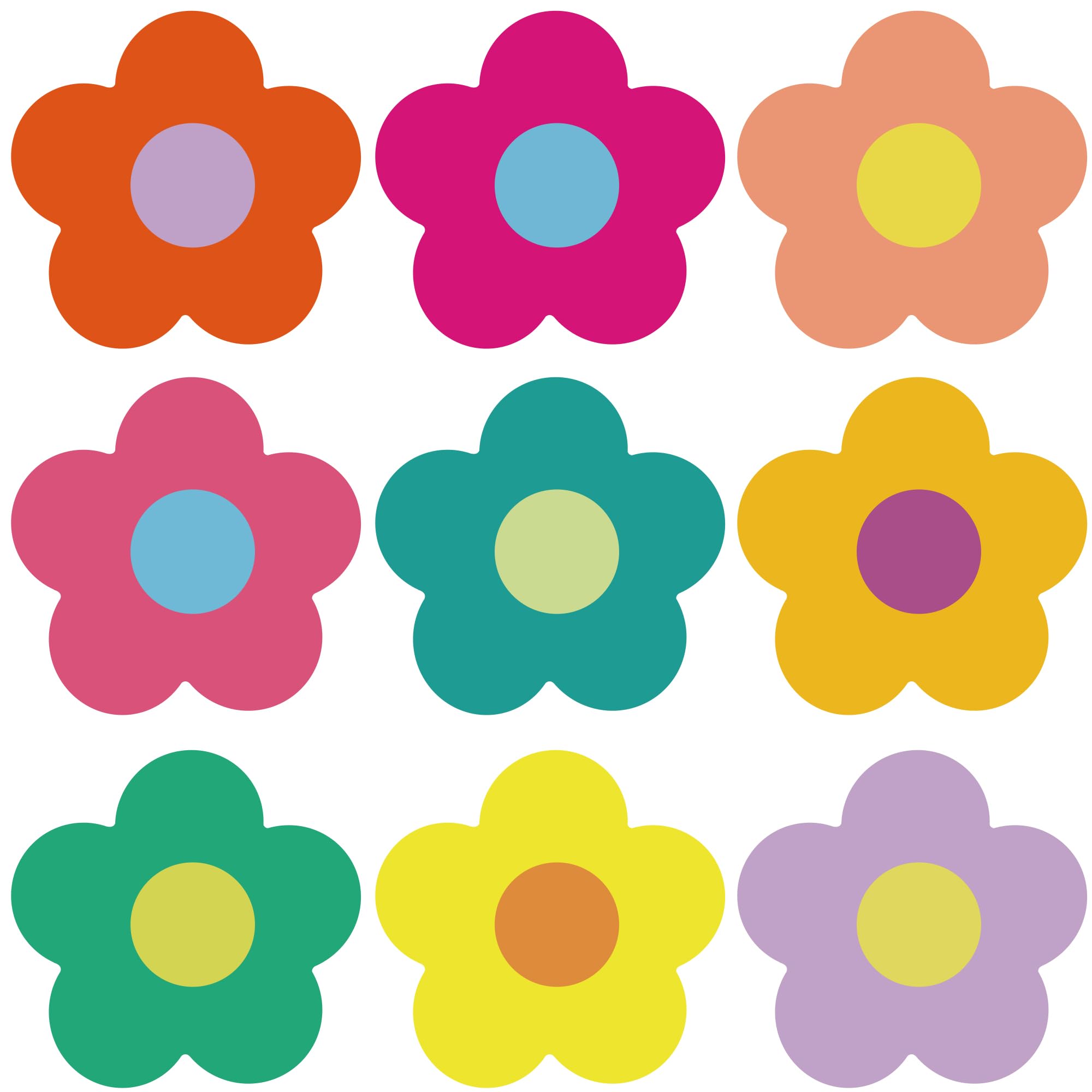 Vuzvuv Flower Cutouts Paper for Spring Summer Bulletin Board Decorations