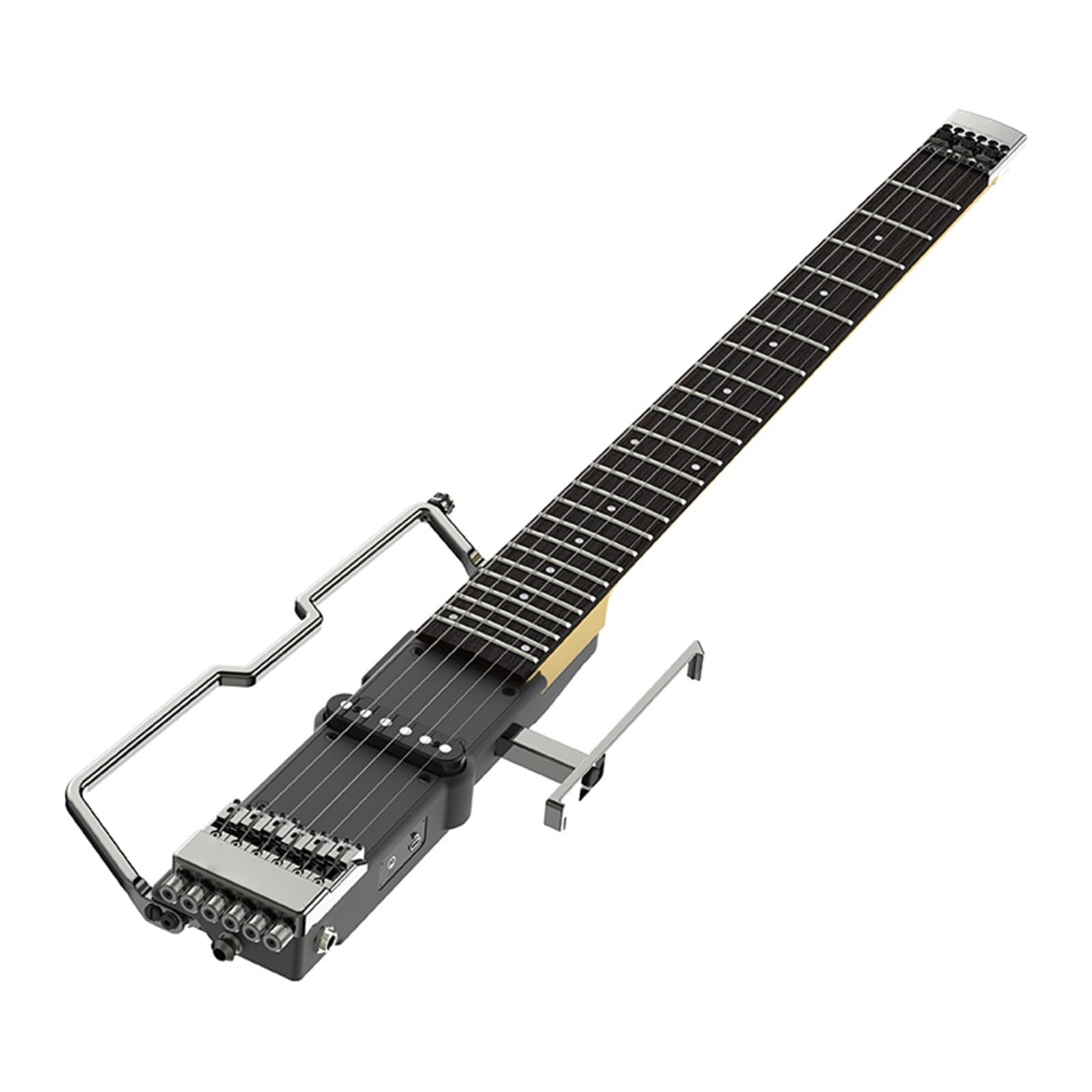 Guitarra Eléctrica De Viaje Sin Cabeza Guitarra Plegable Guitarra De Metal Mini Guitarra Principiantes Guitarra Eléctrica