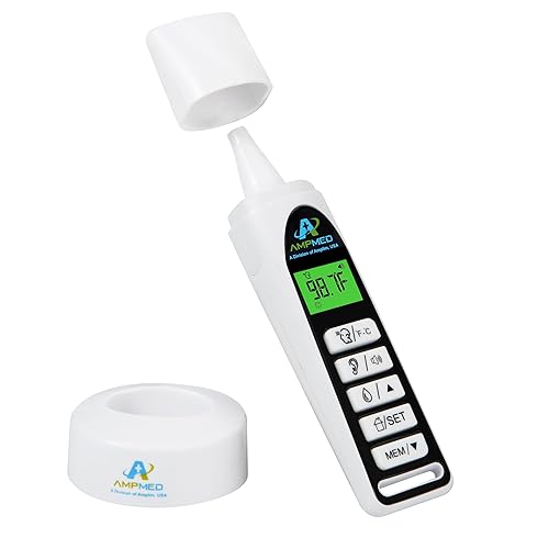 Amplim Termómetro profesional para la frente sin contacto  Termómetro digital para bebés sin contacto para niños adultos bebés niños pequeños