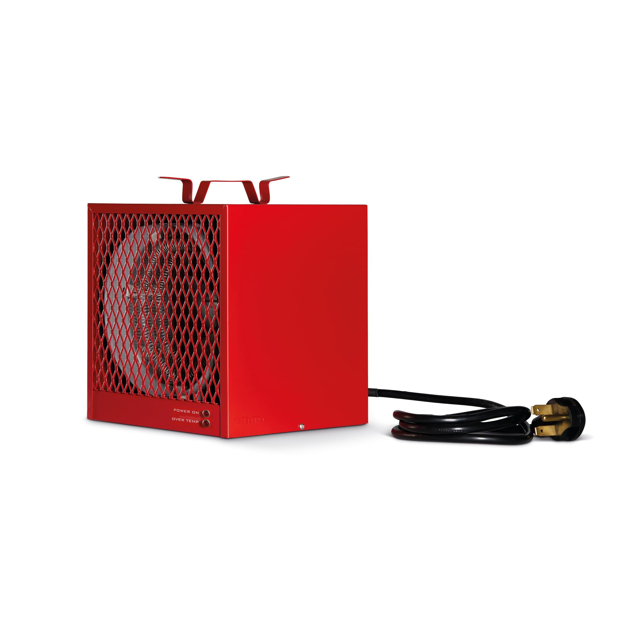Stelpro Portable Construction Heater – 4800W / 240V (3600W / 208V) – 30A 250 V Plug – Rugged Steel Housing – Built-In Thermostat – Safety Thermal Protection – Heats Quickly (ASCH48T) – Red
