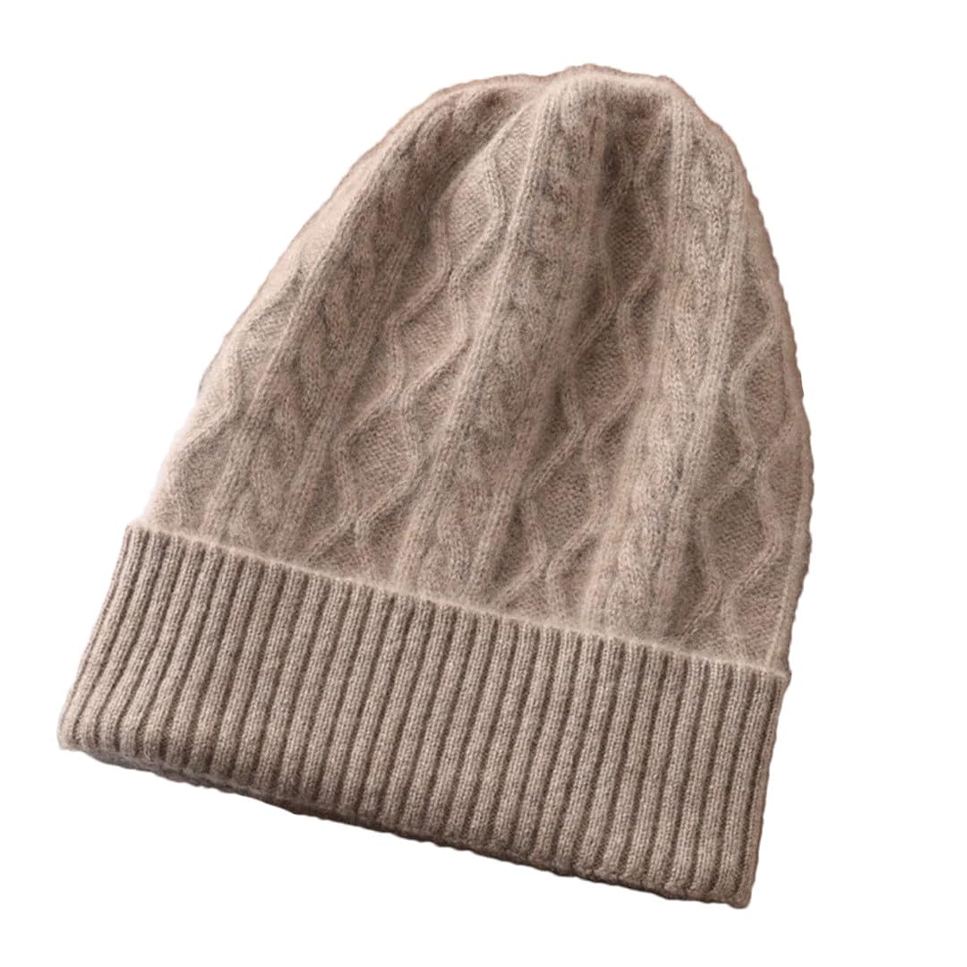 100% Pure Laine Femmes Hiver Chapeau Chaud Doux Tricoté Laine Bonnet Bonnet Hip Hop Losange Skullies Casquette Pour Dame