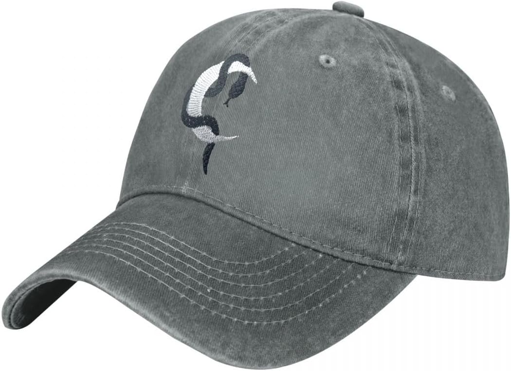 Black Snake Moon Embroidered Baseball Cap, Gothic Style Adjustable Hat for Men Women - Image 2
